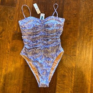 J Crew bathing suit in dandelion swirl- NWT